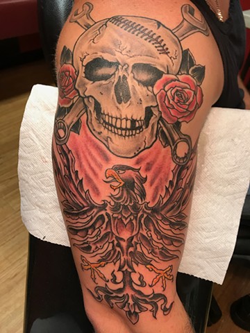 Added eagle to skull