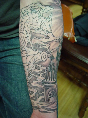 Just finished gargoyle, will take another picture when new shading catches up with last sitting.