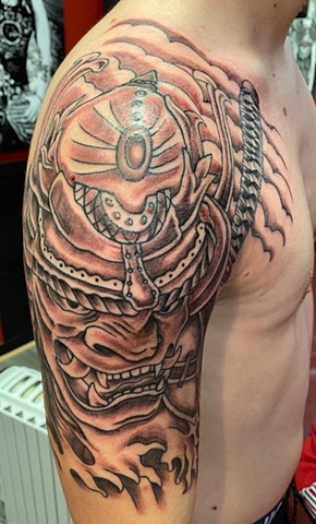 Oni Warrior (His first tattoo)