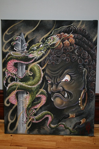 "Fudo" Acrylic on streched canvas
