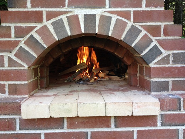 This oven was built with left over or salvaged materials.