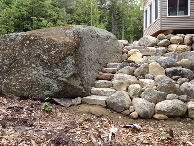 Natural style stone scaping