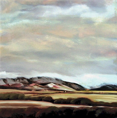 *Dialog With The Wind* l Oil/line l 32"X32" l Private Collection