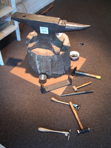 Anvil and Assorted Hammers