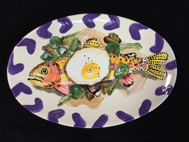 Golden Rainbow Trout with Fried Egg