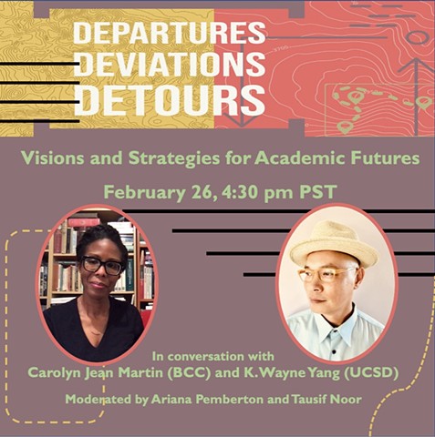 Departures, Deviations, Detours series |"Visions and Strategies for Academic Futures" | University of California, Berkeley, History of Art Department