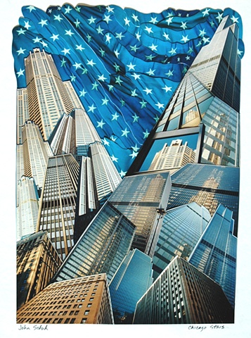 "Chicago Stars" - Photo Collage by Vashon artist John Schuh.