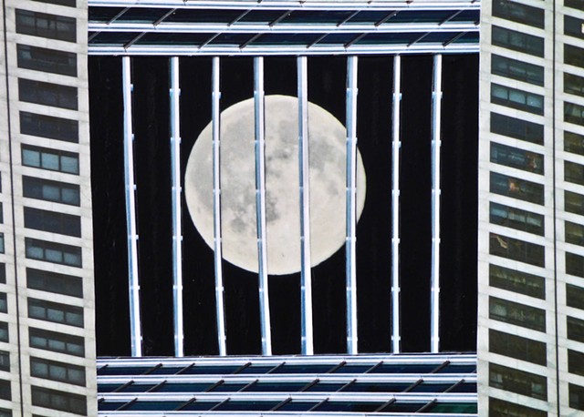 "Prisoner's Moon" - Photo Collage by Vashon Artist John Schuh