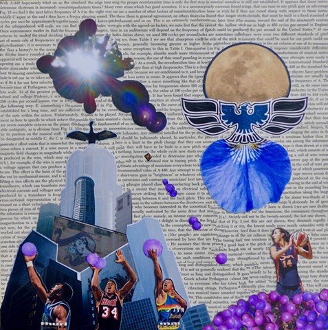 "time is only the first step" - Collage by Vashon Artist John Schuh