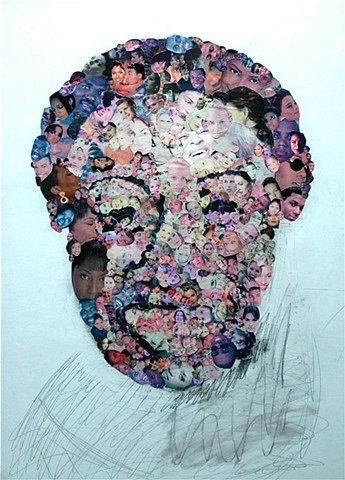 "The Head" - Collage by Vashon artist John Schuh.