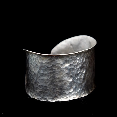 Sterling silver cuff textured