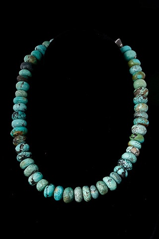 001 Antique Turquoise Bead Necklace