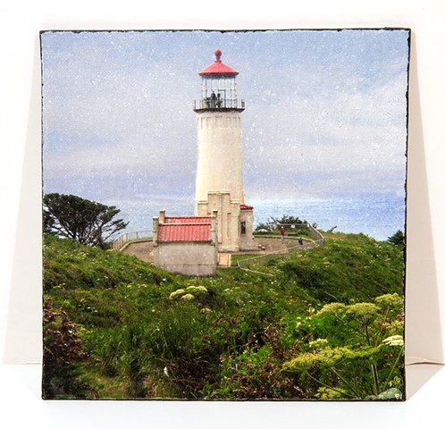 Lighthouse,  Pacific Co, WA  Image Transfer on Canvas
