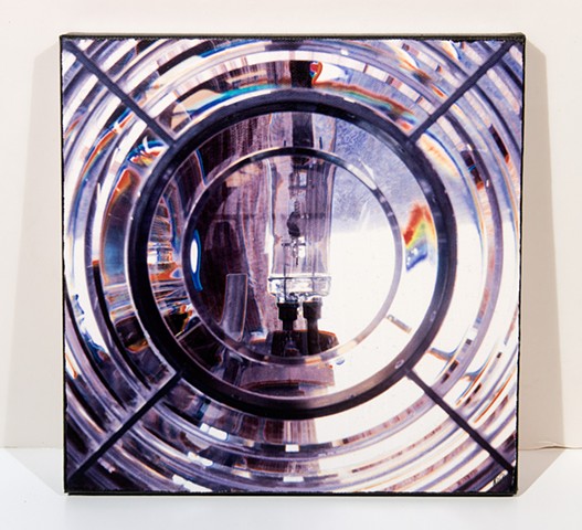 Fresnel Lens, Grey's Harbor Lighthouse, Westport, WA  Image Transfer Print on Canvas