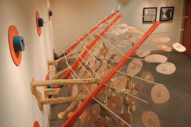 Image of A Skittish Crossing an installation by Matthew Stemler at Waynesburg University's Benedum Fine Arts Gallery