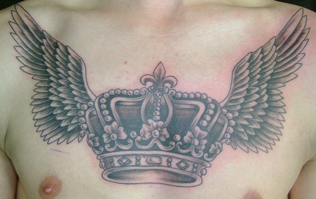 Crown and wings