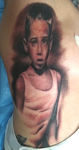 Tattoo Portrait Black and Gray Son Awesome 