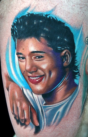 Color Tattoo Portrait of AC Slater