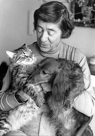 Photographer Rollie McKenna with her pets