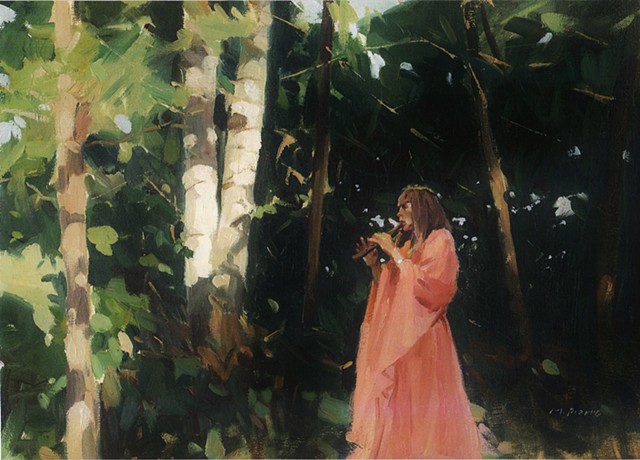 The Trobairitz, Troubadour, Beatritz de Dia Oil on Canvas by Marcus Pierno