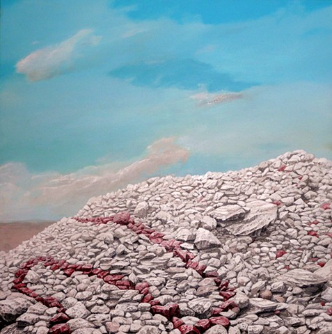 rocks, stones, desert, pile, stacked, rockpile, nature, pattern, art, artwork, artist, acrylic, painting, chris hernandez