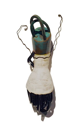 ceramic and wire sculpture, Katrina J. Murray, 