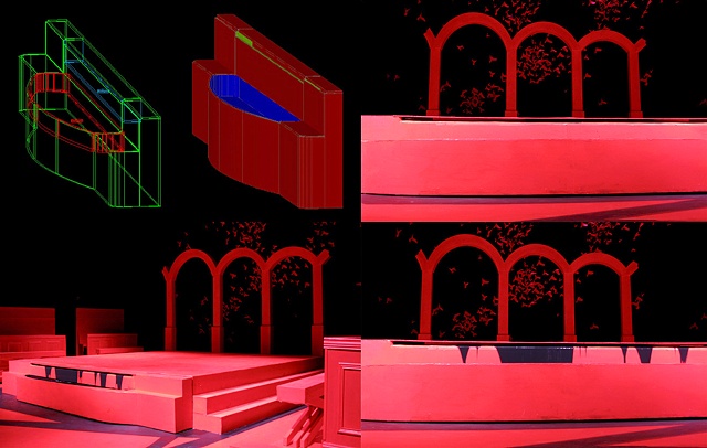 "Macbeth"

Preproduction Autocad 3d Design for fountain piece and built fountain on stage
