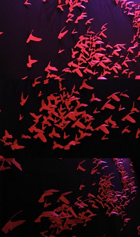 "Macbeth"

Paper cut birds on backdrop detail