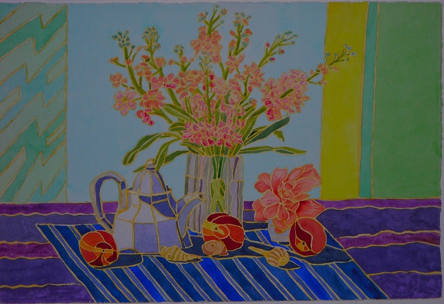 Flowers with Teapot