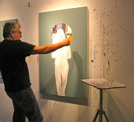 Working on the painting "Halo" - 2010