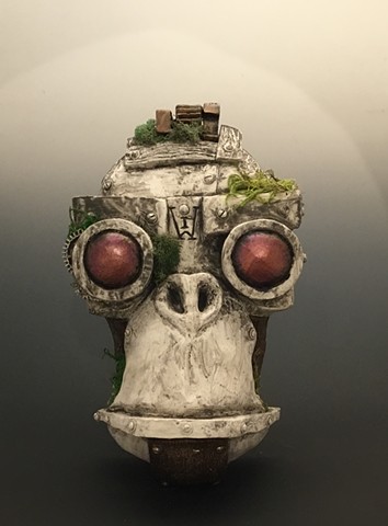 Impossible Winterbourne 
“MechMonkey Face”
Stone with Moss