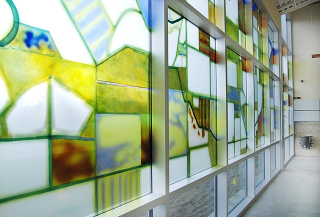 Public Art at the Boise Watershed Boise Idaho, Derix Art Glass Consultants