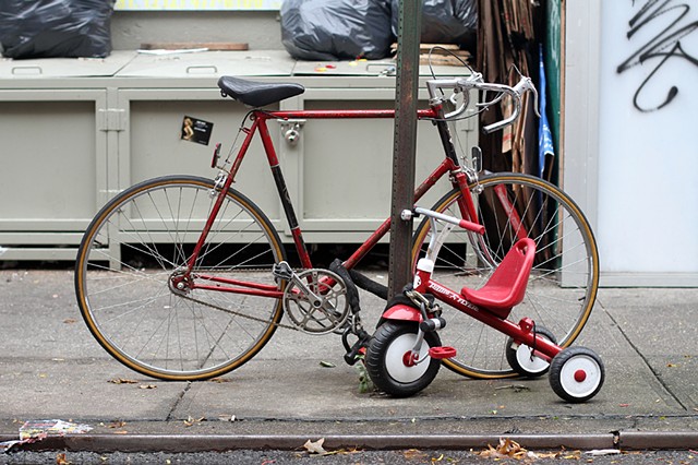 Bicycle With Tricycle