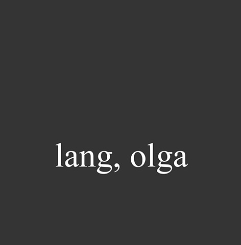 Lang, Olga