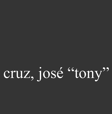 Cruz, José "Tony"