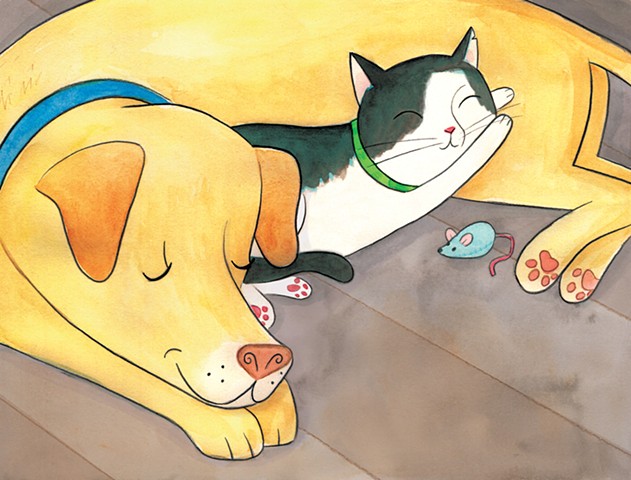 ASPCA Rescue Readers, Lori Froeb, I Am Daisy, cat illustration, dog illustration, Violet Lemay