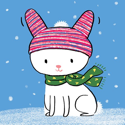 Violet Lemay, children's book illustrator, animal illustration, cute animal, bunny, cute bunny, adorable animal illustration