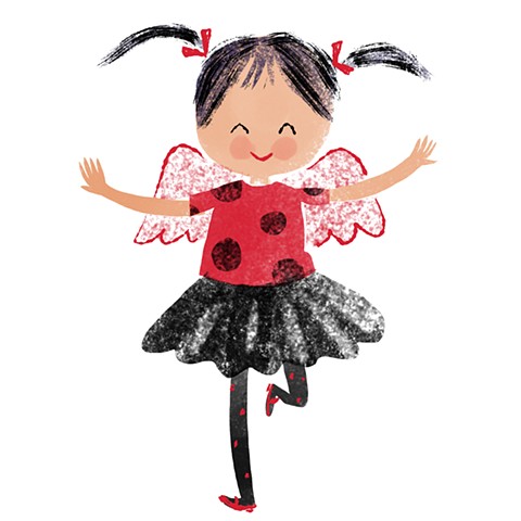 Violet Lemay, children's book illustrator, children's book illustration, kidlitart, cute ladybug costume