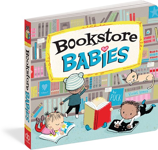 Violet Lemay, illustration, kidlit, bookstore, babies, cute, Bookstore Babies, books, board books, books for babies