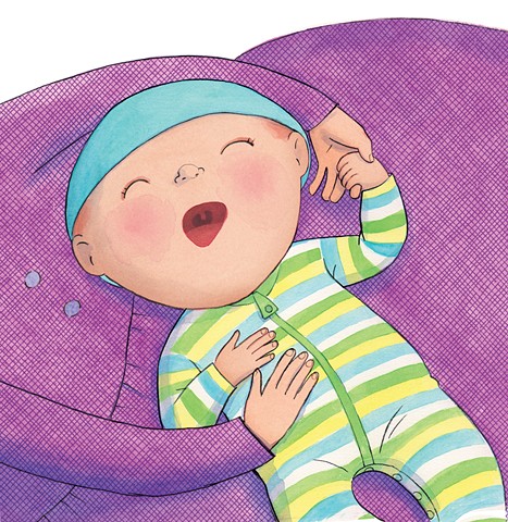 Bella's New Baby, children's book illustrator, new sibling, baby illustration, Violet Lemay