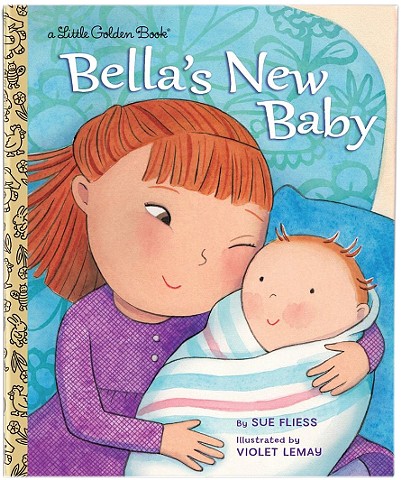 Bella's New Baby, children's book, Random House, Violet Lemay, baby illustration, Little Golden Book