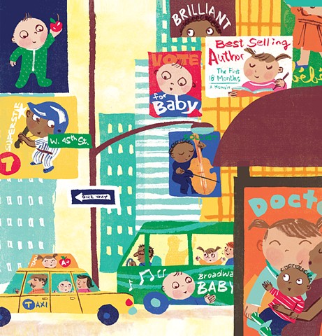 Violet Lemay, children's book illustrator, New York babies, New York kids, NY babies, New York Baby, Times Square