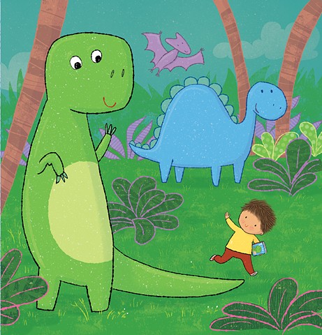 Violet Lemay, children's book illustrator, dinosaur, dino, Library Babies