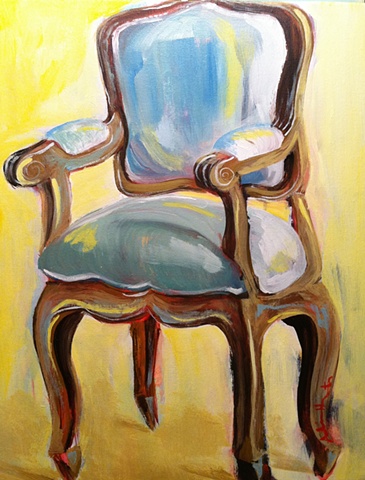 arm chair, blue chair, sewanee tn