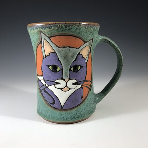 Purple cat mug 19-06-04