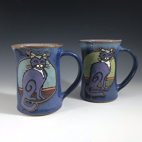 Two cat mugs