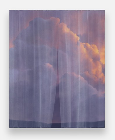 'Wildfire Sunset Behind Sheer Curtain (5),' study