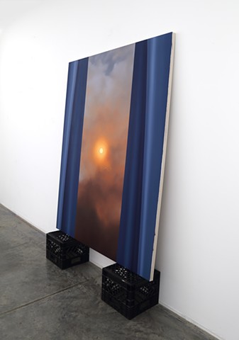 ‘Wildfire Sunrise and Blue Curtain (2)’