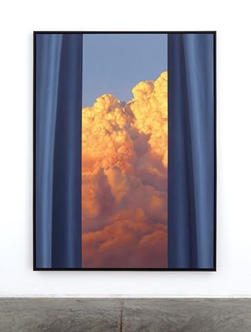 ‘Wildfire Sunset and Blue Curtain (4)'