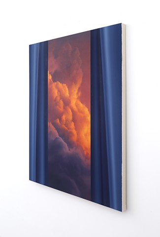 ‘Wildfire Sunset and Blue Curtain (3)’